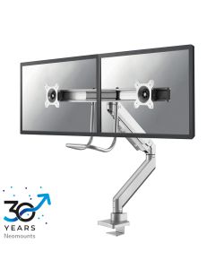 Neomounts NM-D775DXSILVER Monitorarm 10-32" - gasveer - Topfix - 180°-stop