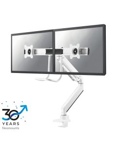 Neomounts NM-D775DXWHITE Monitorarm 10-32" - gasveer - Topfix - 180°-stop