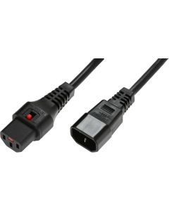 Microconnect PC1021 electriciteitssnoer Zwart 2 m C13 stekker C14 stekker