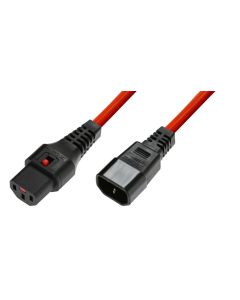 Microconnect PC1387 electriciteitssnoer Rood 3 m C13 stekker C14 stekker