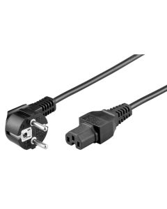 Microconnect PE010420 electriciteitssnoer Zwart 3 m Netstekker type E+F C15 stekker