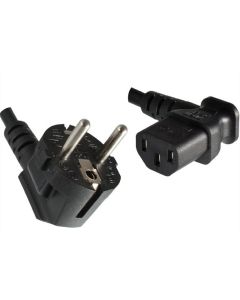 Microconnect PE010518L electriciteitssnoer Zwart 1,8 m Netstekker type E+F C13 stekker