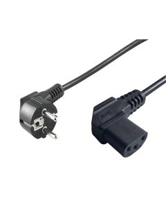 Microconnect PE010530 electriciteitssnoer Zwart 3 m Netstekker type E+F C13 stekker