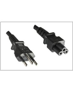 Microconnect PE010818BRAZIL electriciteitssnoer Zwart 1,8 m Netstekker type N C5 stekker