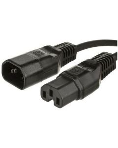 Microconnect PE011410 electriciteitssnoer Zwart 1 m C14 stekker C15 stekker