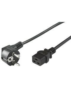 Microconnect PE07719005 electriciteitssnoer Zwart 0,5 m Netstekker type E+F C19 stekker