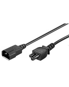 Microconnect PE080610 electriciteitssnoer Zwart 1 m C14 stekker C5 stekker