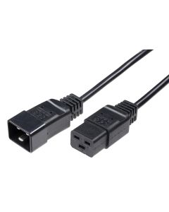Microconnect PE141505 electriciteitssnoer Zwart 0,5 m C20 stekker C19 stekker