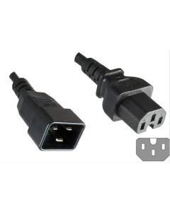 Microconnect PE152018 electriciteitssnoer Zwart 1,8 m C20 stekker C15 stekker