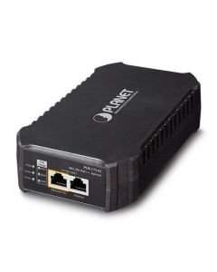 Planet 1 x RJ-45 STP Data In, 1 x RJ-45 STP PoE Out, 1 x AC input socket, 54V DC, 802.3bt (Type 4)