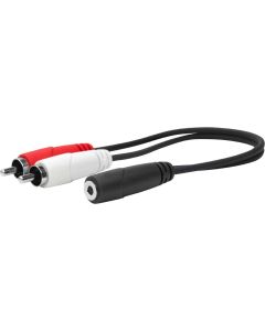 Vivolink PROMJFRCAM0.2 audio kabel 0,2 m 3.5mm 2 x RCA Zwart