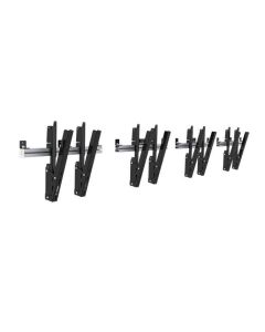 SMS PW020001, Multi Display Wall Tilt, Max 100 kg, 37" - 65" Displays, VESA 100x100 - 900x400, Black/Aluminum
