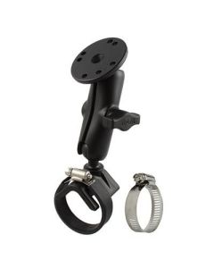 RAM Mounts RAM Double Ball Strap Hose Clamp Mount with Round Plate