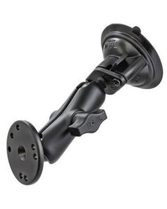 RAM Mounts RAM Twist-Lock Suction Cup Double Ball Mount with Round Plate
