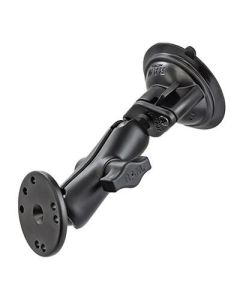 RAM Mounts RAM Twist-Lock Suction Cup Double Ball Mount with Round Plate