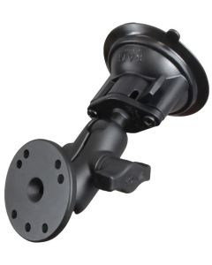 RAM Mounts Twist-Lock Suction Cup Double Ball Mount with Round Plate, Black