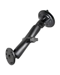 RAM Mounts RAM Twist-Lock Suction Cup Double Ball Mount with Round Plate