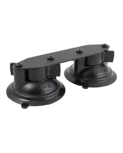RAM Mounts RAM Twist-Lock Dual Suction Cup Base with Straight Plate