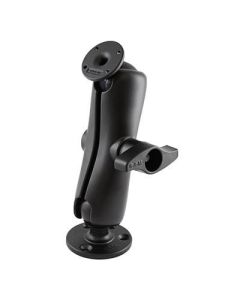 RAM Mounts RAM Double Ball Mount with Round AMPS Plate and Large Round Plate