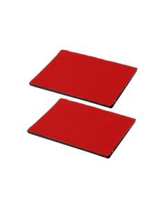 RAM Mounts 2-Pack Steel Rectangle Adhesive Plates for RAM Power-Plate, Black/Red