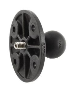 RAM Mounts RAM Composite Ball Adapter with Round Plate and 1/4"-20 Threaded Stud