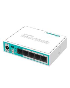 MikroTik 5 x Fast Ethernet, 6 - 30V, 64MB RAM, CPU 850MHz, 2W max, PoE in, White