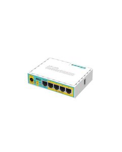 MikroTik 650MHz CPU, 64MB RAM, 5xLAN , USB, RouterOS L4, plastic case, PSU