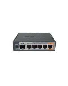 MikroTik 5x Gigabit Ethernet, SFP, Dual Core 880MHz CPU, 256MB RAM, USB, microSD, RouterOS L4, support for IPsec hardware encryption and The Dude server package