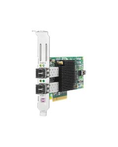 Hewlett Packard Enterprise Fiber Channel (FC) 82E (Emulex) PCIe x8 host bus adapter (HBA) dual-port - Multi-mode Small form-factor pluggable (SFP+), short wave laser with LC type connector