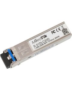 MikroTik 1.25G, 1310nm Dual LC connector, 20km, SM, DDMI