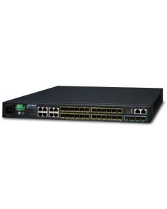 Planet Layer 3 16-Port 100/1000X SFP + 8-Port Gigabit TP/SFP + 4-Port 10G SFP+ Stackable Managed Switch (100~240V AC, 12V DC)