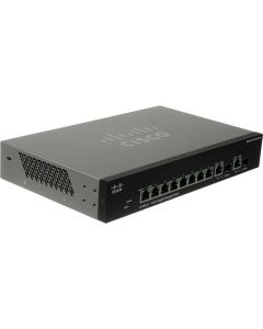 Cisco SB SG300-10, 8x RJ-45 10/100/1000 Mbit/s, 2x mini-GBIC (Combo SFP), IPv6, QoS