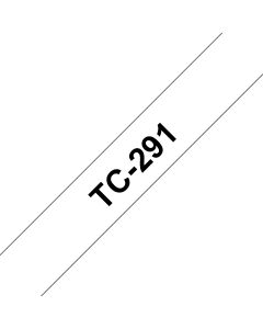 Brother TC-291 labelprinter-tape Zwart op wit