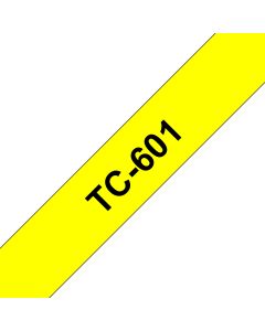 Brother TC-601 labelprinter-tape Zwart op geel
