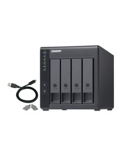 QNAP TR-004 behuizing voor opslagstations HDD-/SSD-behuizing Zwart 2.5/3.5"