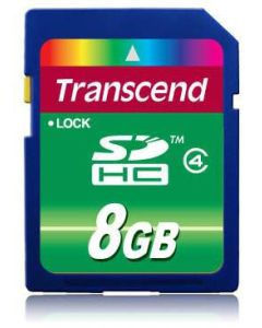 Transcend 8GB, SDHC, Class 4