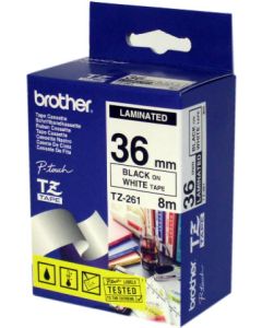Brother TZ-261 labelprinter-tape Zwart op wit