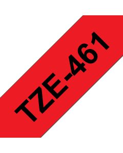 Brother TZE-461 labelprinter-tape Zwart op rood