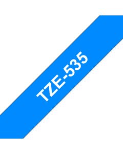 Brother TZE-535 labelprinter-tape Wit op blauw