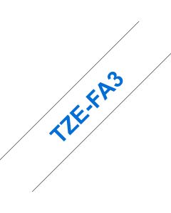 Brother TZE-FA3 labelprinter-tape Blauw op wit