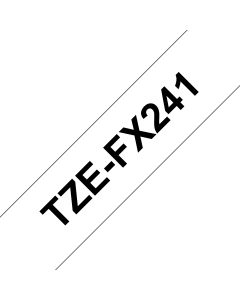 Brother TZE-FX241 labelprinter-tape Zwart op wit TZ