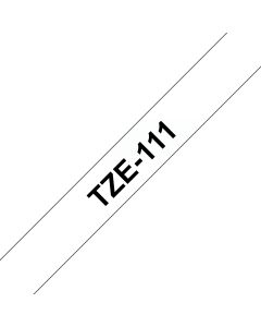 Brother TZE-111 labelprinter-tape Zwart op zilver