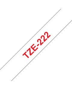 Brother TZE-222 labelprinter-tape Rood op wit