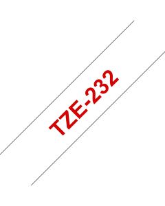 Brother TZE-232 labelprinter-tape Rood op wit