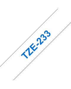 Brother TZE-233 labelprinter-tape Blauw op wit