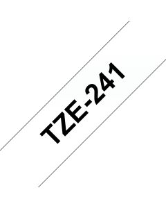 Brother TZE-241 labelprinter-tape Zwart op wit
