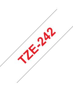 Brother TZE-242 labelprinter-tape Rood op wit