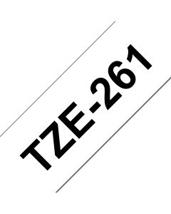 Brother TZE-261 labelprinter-tape Zwart op wit TZ