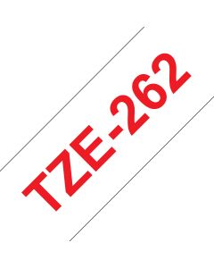Brother TZE-262 labelprinter-tape Rood op wit