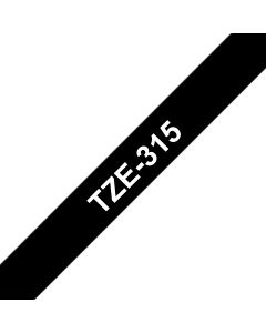 Brother TZE315 labelprinter-tape Wit op zwart TZe